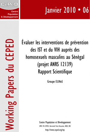Évaluer les interventions de prévention des IST et du VIH auprès des homosexuels masculins au Sénégal (projet ANRS 12139) - Rapport Scientifique
