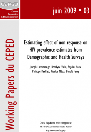 <span lang='en'>Estimating effect of non response on HIV prevalence estimates from Demographic and Health Surveys</span>