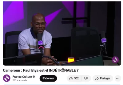 Brice Molo : «<small class="fine d-inline"> </small>Cameroun : Paul Biya est-il INDÉTRÔNABLE<small class="fine d-inline"> </small>?<small class="fine d-inline"> </small>»<small class="fine d-inline"> </small>?