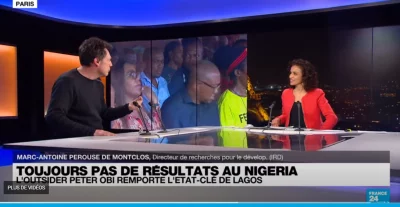 France 24, M.-A. Perouse de Montclos , «<small class="fine d-inline"> </small>Election présidentielle au Nigéria : il y a beaucoup d'accusations de fraudes<small class="fine d-inline"> </small>»