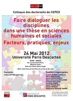 CODOCE 2012 : Faire dialoguer les disciplines dans une thèse en sciences humaines et sociales