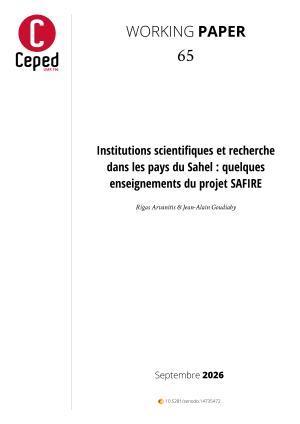Institutions scientifiques et recherche dans les pays du Sahel : quelques enseignements du projet SAFIRE