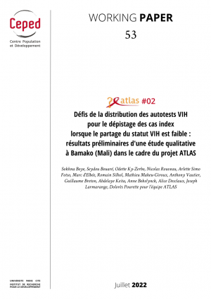 Défis de la distribution des autotests VIH pour le dépistage des cas index lorsque le partage du statut VIH est faible : résultats préliminaires d'une étude qualitative à Bamako (Mali) dans le cadre du projet ATLAS