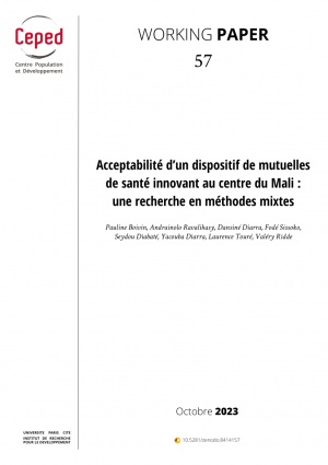 Acceptabilité d'un dispositif de mutuelles de santé innovant au centre du Mali : une recherche en méthodes mixtes