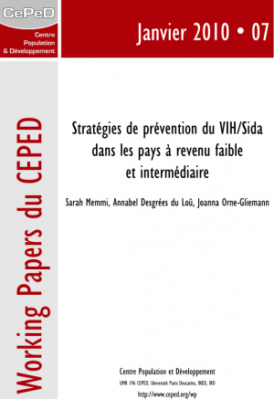 Stratégies de prévention du VIH/Sida dans les pays à revenu faible et intermédiaire