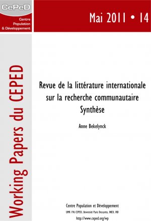 Revue de la littérature internationale sur la recherche communautaire (Synthèse)