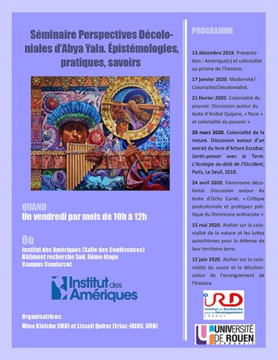 Séminaire Perspectives Décoloniales d'Abya Yala. Epistémologies, pratiques, savoirs.