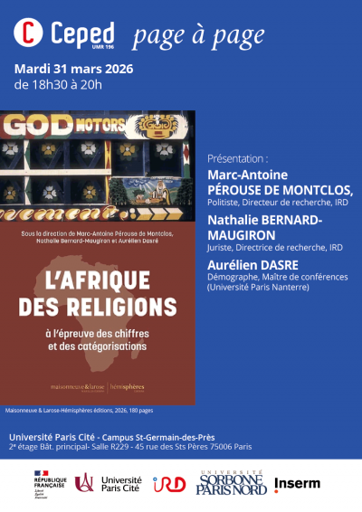 «<small class="fine d-inline"> </small>L'AFRIQUE DES RELIGIONS à l'épreuve des chiffres et des catégorisations<small class="fine d-inline"> </small>», sous la dir. de Marc-Antoine Pérouse de Montclos, Nathalie Bernard-Maugiron et Aurélien Dasré