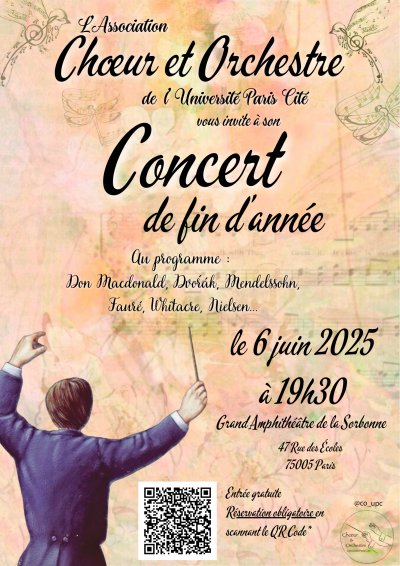 Concert Choeur et Orchestre de UPC le vendredi 6 juin 