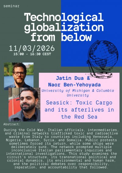 séminaire Technoglob : «<small class="fine d-inline"> </small>Seasick : Toxic Cargo and its afterlives in the Red Sea<small class="fine d-inline"> </small>». 