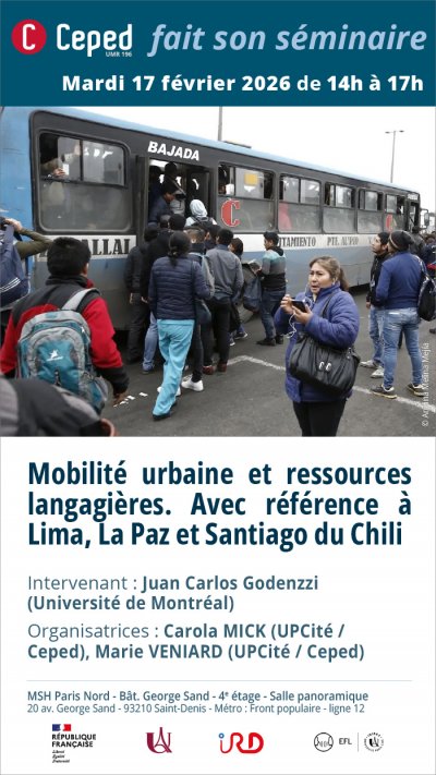 Séminaire de recherche «<small class="fine d-inline"> </small>Le langage dans son contexte social<small class="fine d-inline"> </small>» à l'UPCité avec Juan Carlos Godenzzi et Marie Véniard 